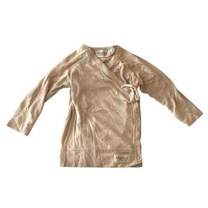 MarMar Copenhagen New Born Micro Modal Cumin Tut Wrap Blouse Top Beige 56